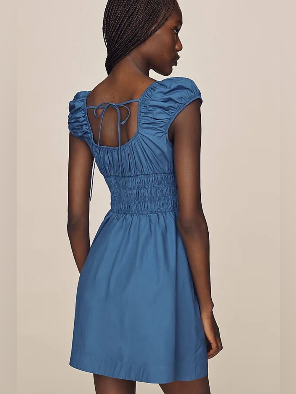 Anthropologie Cotton Smocked Mini Dress